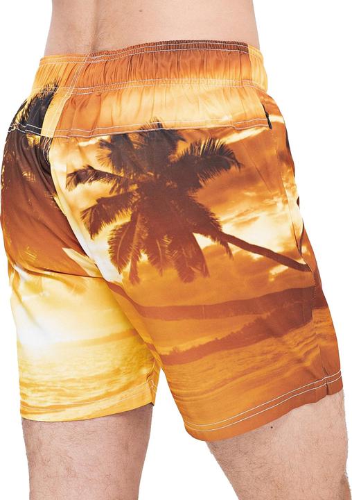 Actual product image Crosshatch Mens Beach Dream Sunset Swim Shorts (L)