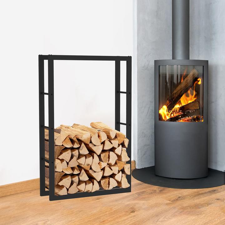 Produktbild Wiltec Toboli Kaminholzregal 150x25x100cm Metall Kaminholzständer Innen Aussen Brennholz (150 x 25 x 100 cm)