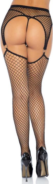 Image du produit Leg Avenue Bas Industriels En Filet Avec Jarretelles Fixées Par Un Joint Torique Taille Unique (Taille unique)
