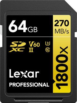 Image du produit Lexar Professional (64 Go, SDXC, U3, UHS-II)
