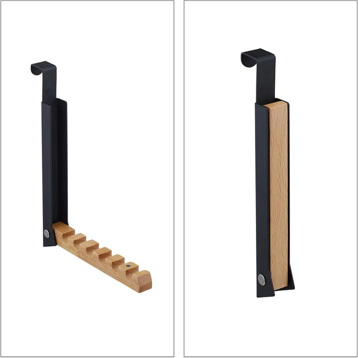 Actual product image Relaxdays Door coat rack foldable