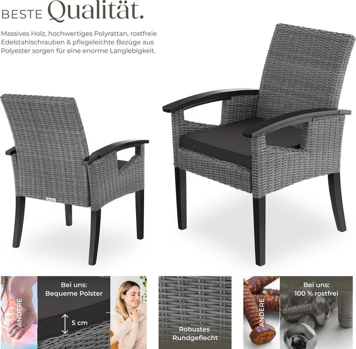 Image du produit tectake Chaise en rotin Rosarno