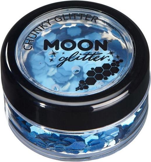 Produktbild Smiffys Moon Glitter Chunky - Blau
