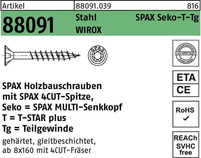 Actual product image Spax Wood construction screws (50 Screws per piece)