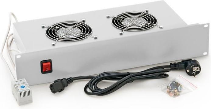 Actual product image Triton 19" fan tray, 2 fans, 2U
