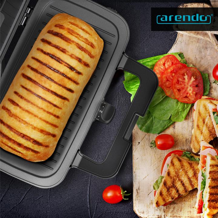 Actual product image Arendo Sandwich maker Waffle iron Contact grill with removable plates - with non-stick coating
