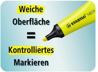Produktbild STABILO NEON Textmarker (Gelb, Grün, Orange, Pink, 5 mm, 4 x)