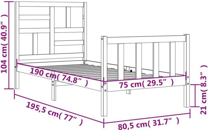 Produktbild VidaXL Zack (75 x 190 cm)