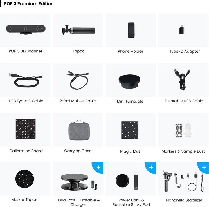 Label énergétique Revopoint POP 3 3D Scanner - Package Premium