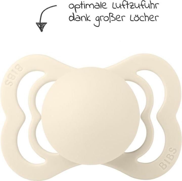 Actual product image Bibs Supreme silicone dummy (pack of 2), Blush & Ivory (size 2, 6-36M) (2 x, 6 - 12 M.)