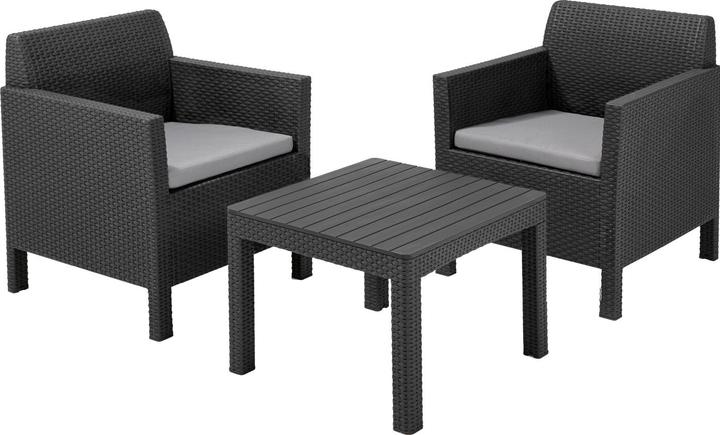 Allibert Balkonset Orlando Balcony, Graphit, 2 Sitzplätze