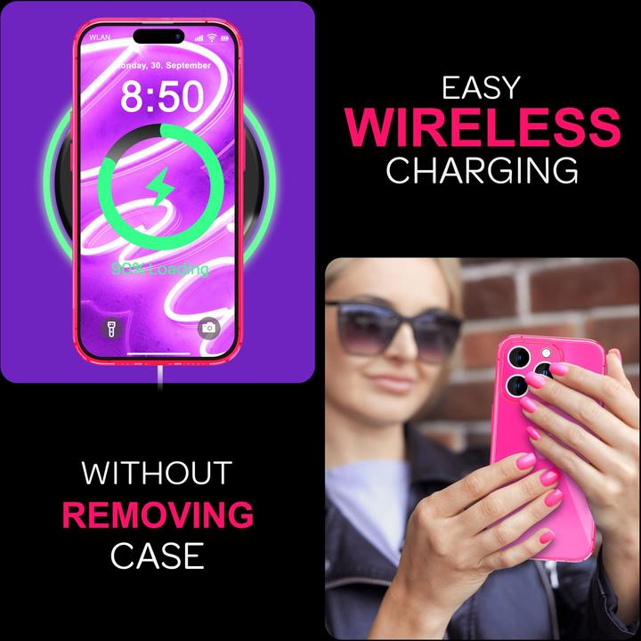 Immagine prodotto Nalia Copertura in silicone trasparente al neon (Apple iPhone 16 Pro Max)