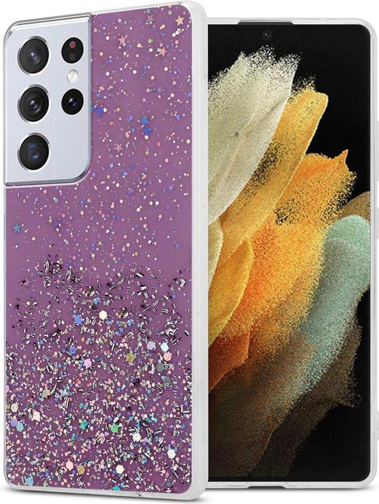 Actual product image Cadorabo TPU cover sparkling glitter (Samsung Galaxy S21 Ultra)
