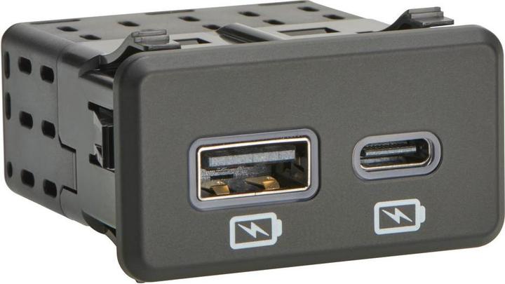 Produktbild Molex Intelligentes USb-Ladegerät, 9... 16 VDC Eingang, USB-A / USB-C, Buchse, Panelmontage