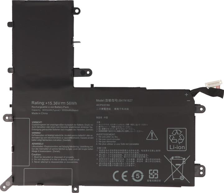 Produktbild AccuCell Akku passend für ASUS ZenBook Flip 15 UX562FA, Li-Polymer, 15,36V, 3650mAh, 56Wh (3650 mAh)