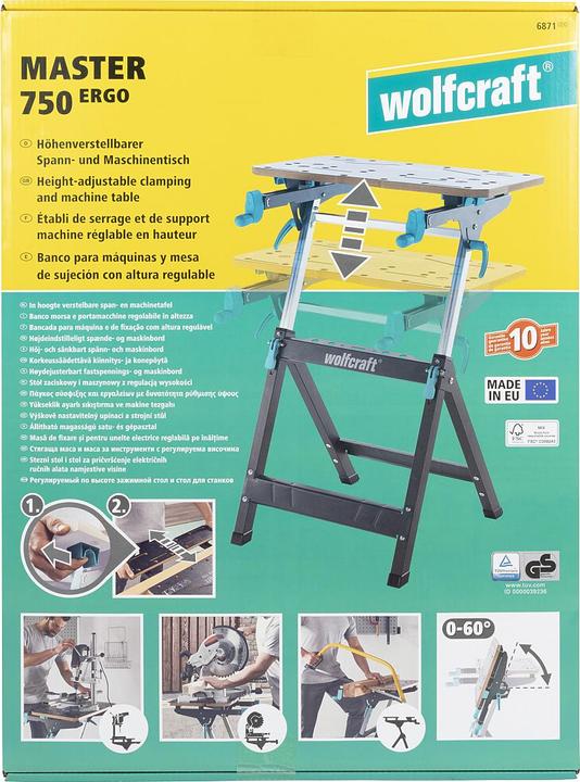 Immagine prodotto wolfcraft Tavola di servizio Master 750 Ergo (68 cm, 70 cm)