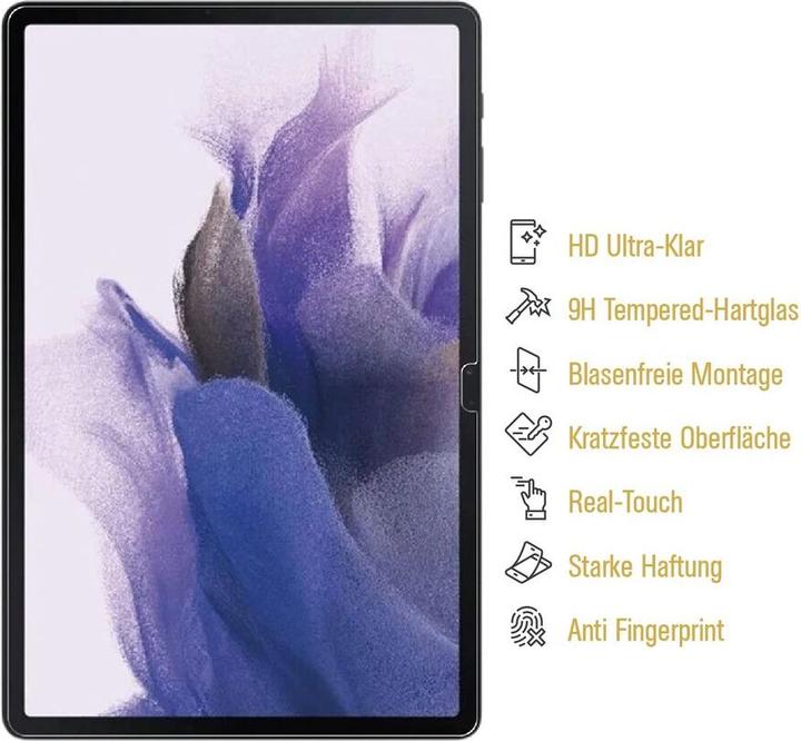 Actual product image Protectorking 2x real tempered 9H armoured glass 3D CLEAR (2 Piece, Galaxy Tab S7 FE)