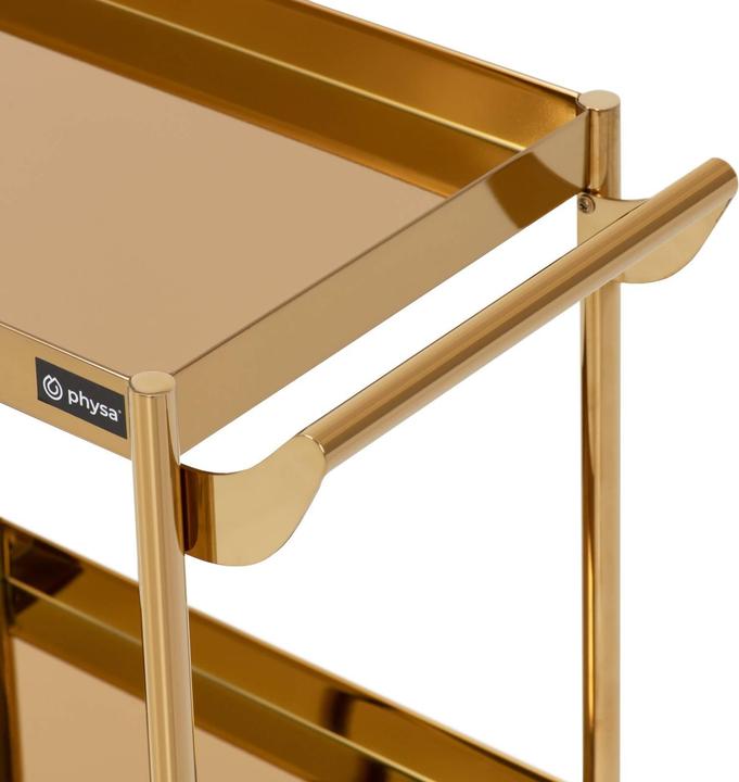 Actual product image Physa Beauty Trolley - 3 shelves - up to 30 kg - gold - stainless steel