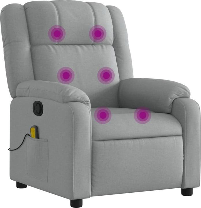 Produktbild VidaXL Massagesessel Hellgrau Stoff,Farbe: Hellgrau,Material: Stoff