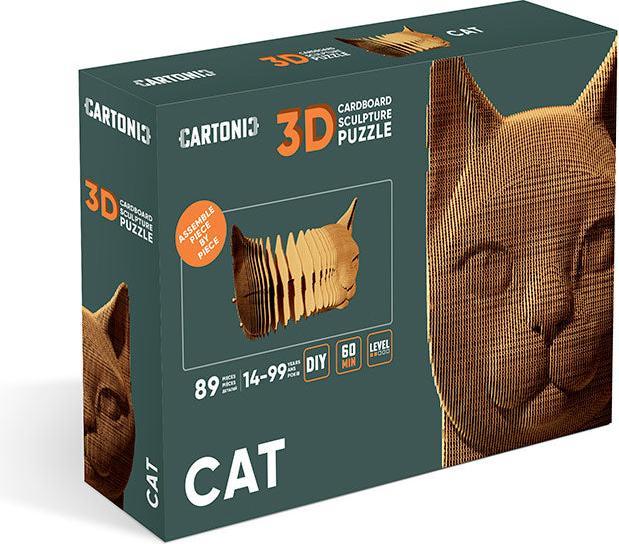 Actual product image Cartonic Cat - 3D cardboard model