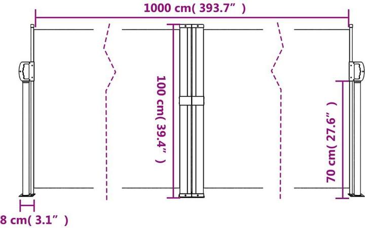 Produktbild VidaXL Seitenmarkise Ausziehbar (10 m)