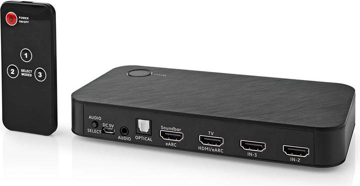 Immagine prodotto Nedis Convertitore audio digitale | 2 vie | Connessioni - Ingresso: Alimentazione DC / 3x Ingresso HDMI™ (0.06 m, Ottico)
