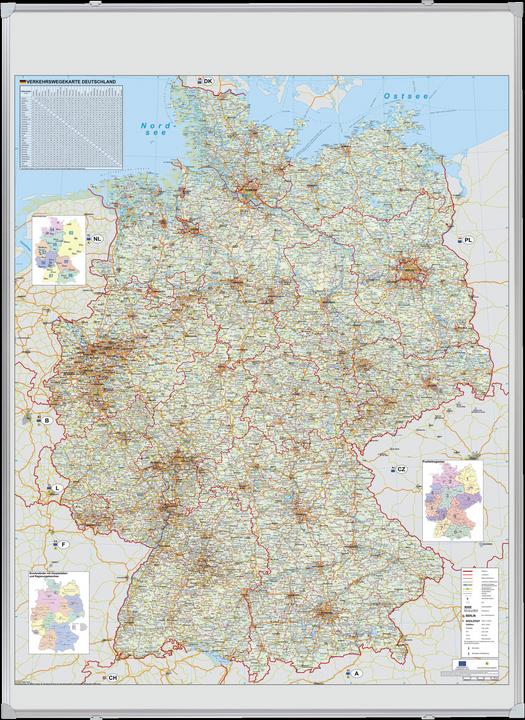 Produktbild Franken Kartentafel Strassenkarte Deutschland magnethaftend (Deutsch)