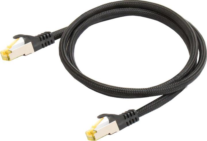 Produktbild Python ® Series RJ45 Patchkabel mitCat.7 Rohkabel, Rastnasenschutz (RNS®) und Nylongeflecht, S/FTP, PiMF, h (S/FTP, CAT7, 25 m)