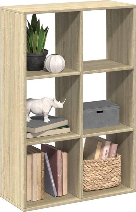 Produktbild VidaXL Raumteiler Bücherregal Standregal Büroregal Würfelregal Sonoma-Eiche (69.5 x 29 x 103.5 cm)