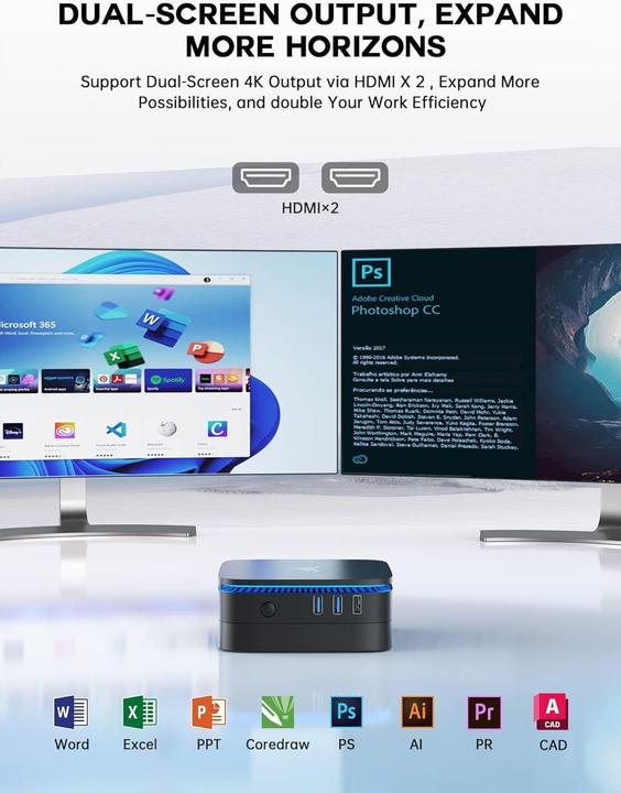 Actual product image AceMagic AK1PRO Mini PC N5105 (Intel Celeron N5105, 16 GB, 512 GB)