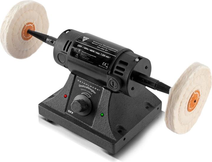 Immagine prodotto Stahlwerk Lucidatrice da banco PM-480 ST con 480 watt e 7200 giri/min. (Lucidatrice eccentrica, 480 W)