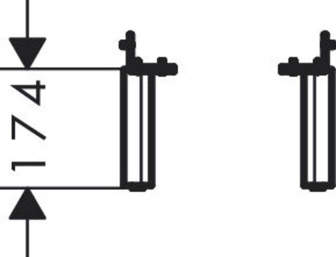 Actual product image hansgrohe Xelu Q furniture door 175x60, 2 pcs, 54145
