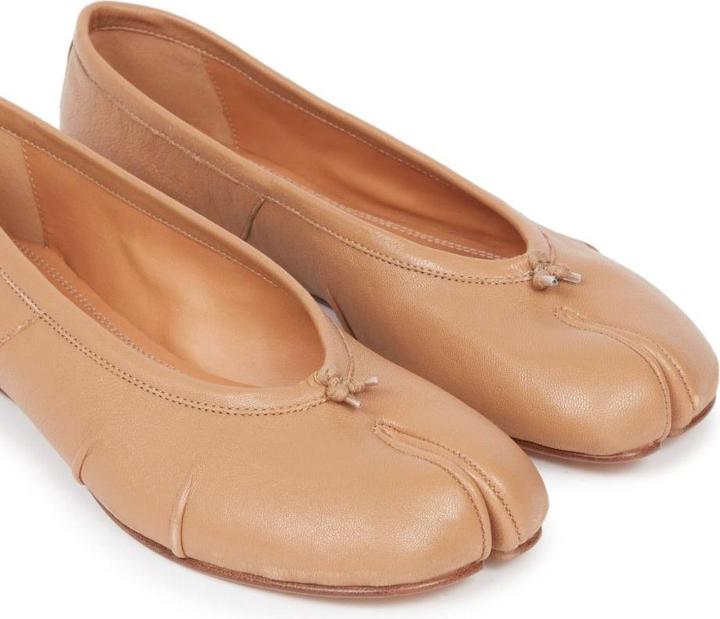 Actual product image Maison Martin Margiela Maison margiela tabi ballerina in camel color leather (38)