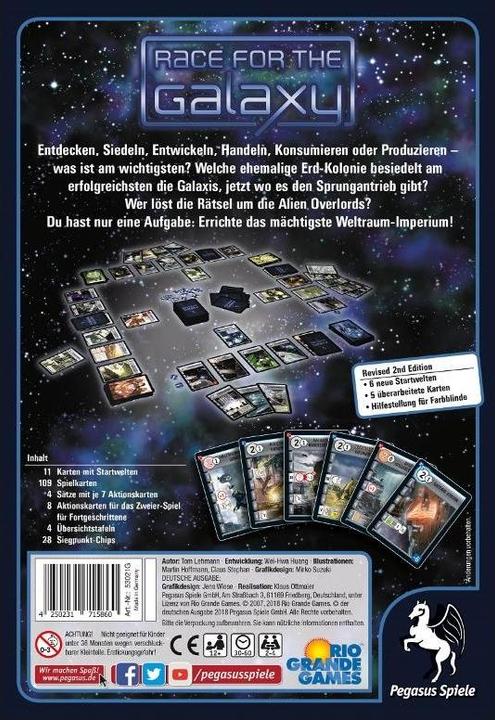 Actual product image Pegasus Race for the Galaxy (German)