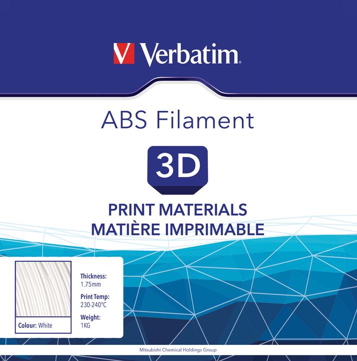 Produktbild Verbatim Filament (ABS, 1.75 mm, 1000 g, Weiss)