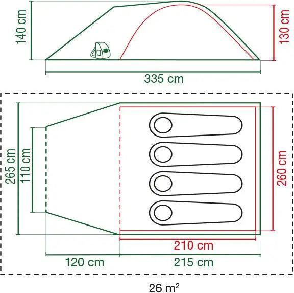 Productafbeelding Coleman Darwin 4+ (Koepeltent, 6.20 kg, 4 personen)