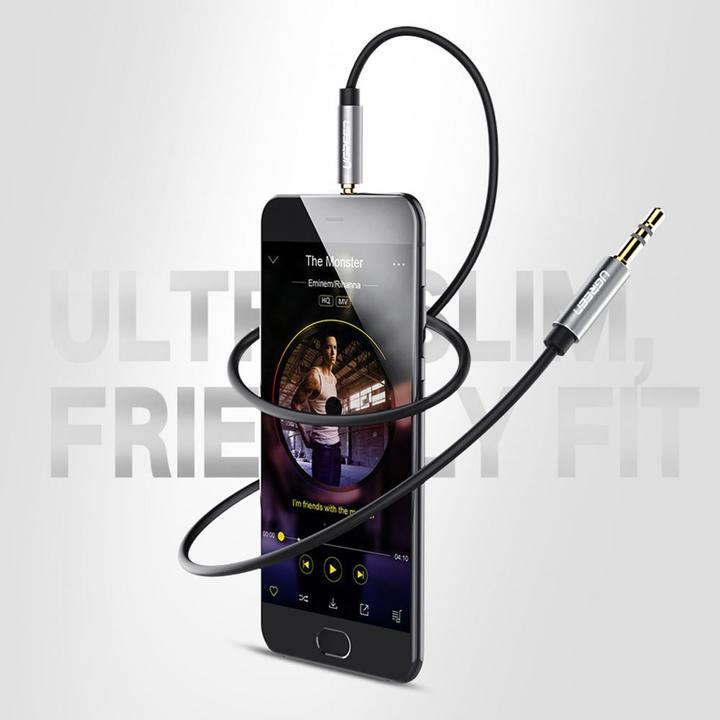 Actual product image Ugreen AV119 3.5mm AUX 5m jack cable (black) (5 m, 3.5mm jack (AUX))