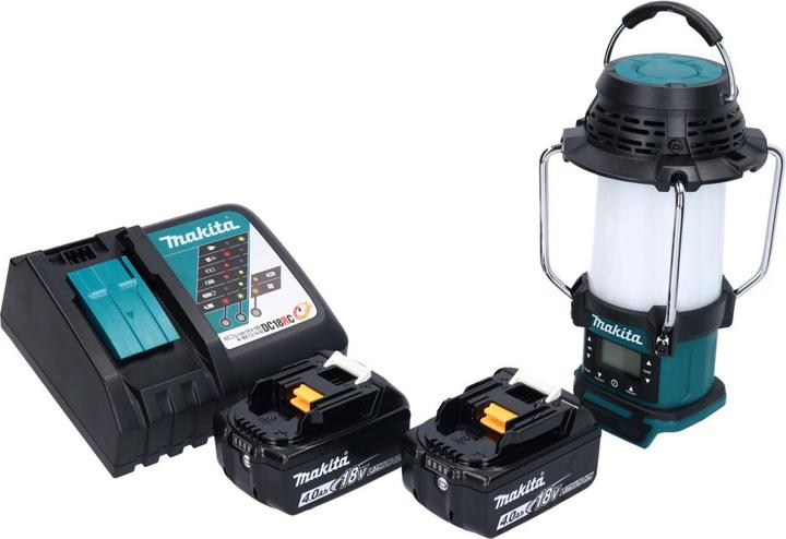 Produktbild Makita DMR 055 RM Akku Radio 18 V FM mit Laterne 360° Taschenlampe + 2x Akku 4,0 Ah + Ladegerät (FM, AM)