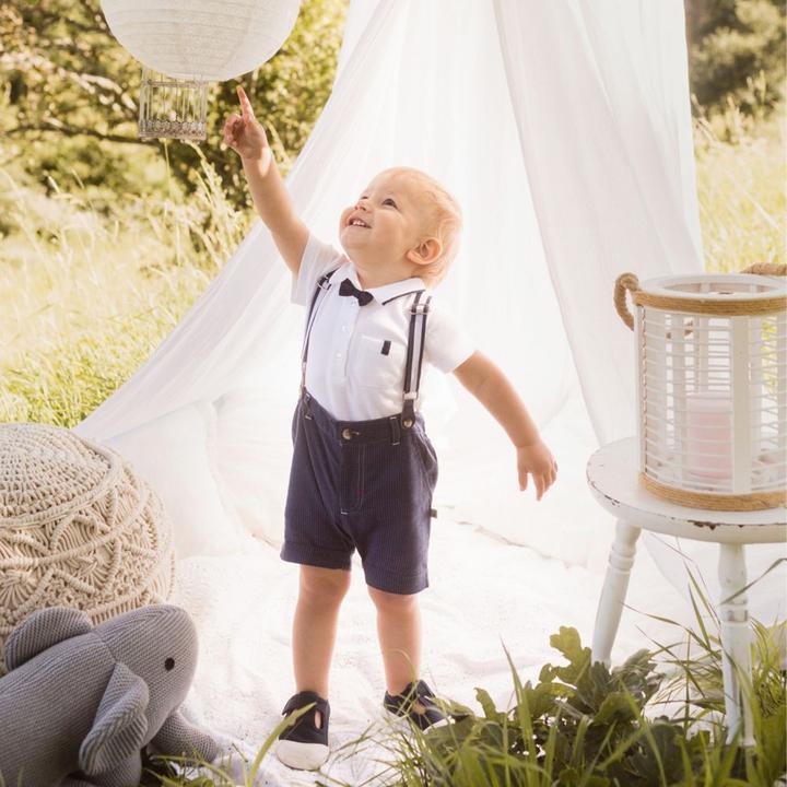 Produktbild Jacky Baby Jacky Baby-Bodys & Wickelbodys Body Kurzarm Classic mit Fliege - Weiss - (68)