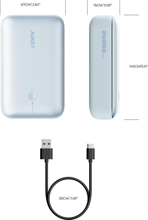 Actual product image Aukey Spark Mini (20000 mAh, 22.50 W, 77 Wh)