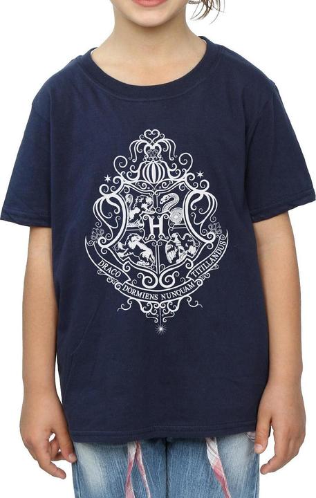 Immagine prodotto Hogwarts Draco Dormiens Crest Maglietta Ragazze (152, 158)