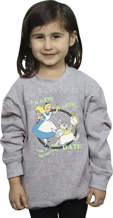 Produktbild Disney Mädchen Alice im Wunderland Ich bin spät dran Sweatshirt (128)