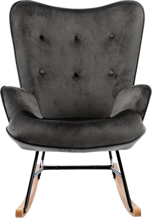 Immagine prodotto CLP Sedia a dondolo Sanka Velvet, Grigio scuro