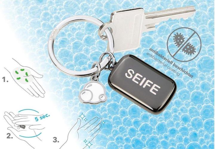 Produktbild Troika Schlüsselanhänger Seifenblase Schwarz, Silber
