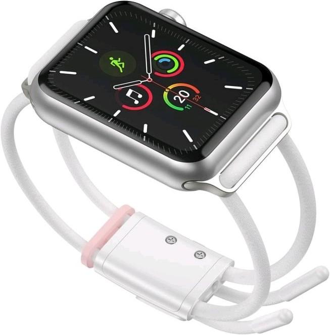 Image du produit Baseus Let's go Series iWatch Strap Lockable Rope for 3,4,5 series38 mm40 mm, BlancRose (Cordon de coton, PC, Alliage d'aluminium)