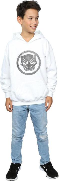 Actual product image Boys Black Panther Distressed Icon Hoodie (116)