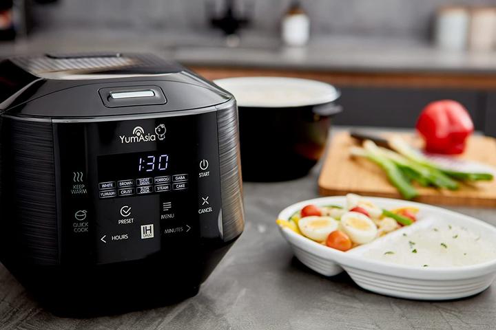 Productafbeelding Yum Asia Bamboe Rijstkoker met Inductieverwarming, Antraciet Zwart