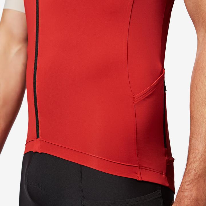 Produktbild Van rysel Rennrad Fahrradtrikot Sommer kurzarm Herren Slimfit Endurance 2 rot/beige (S)