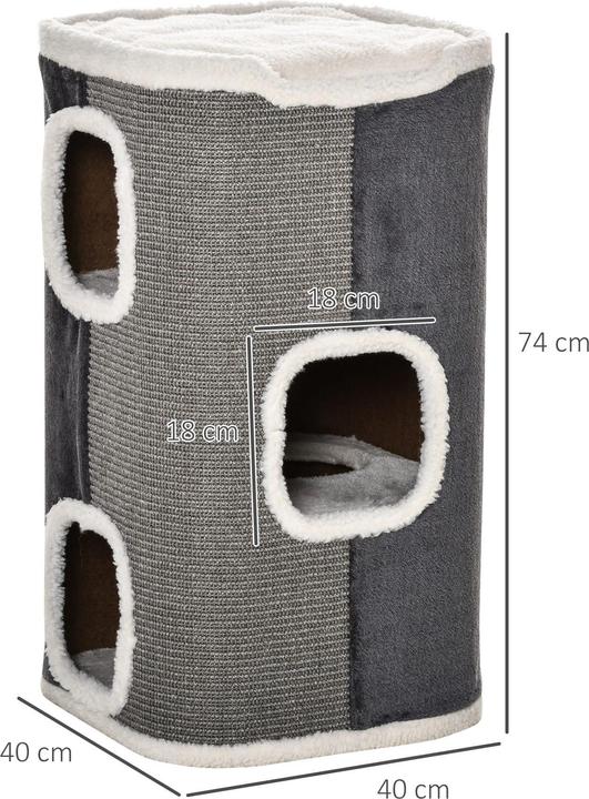 Image du produit Jamb Arbre à chat (74 cm, Gris, Blanc)
