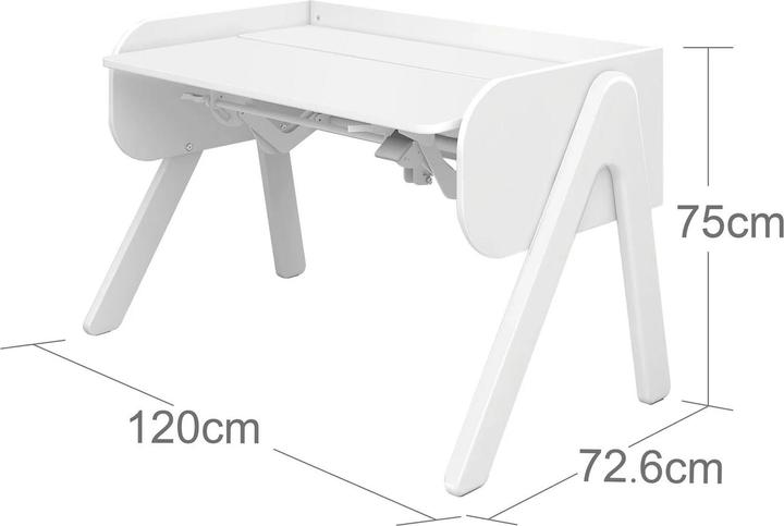 Actual product image Flexa Woody desk with tilt function White